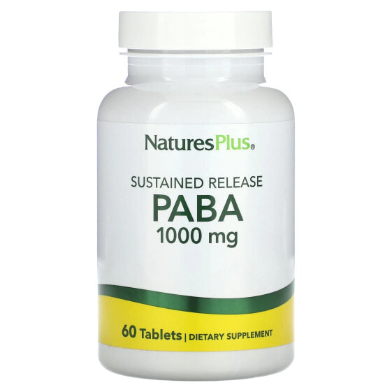 Витаминный комплекс NaturesPlus PABA с удержанием высвобождения, 1,000 мг, 60 таблеток