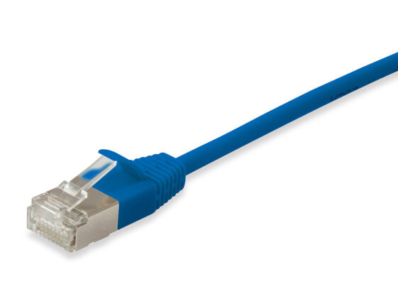 Equip Cat.6A F/FTP Slim Patch Cable - 1m - Blue - 1 m - Cat6a - F/FTP (FFTP) - RJ-45 - RJ-45