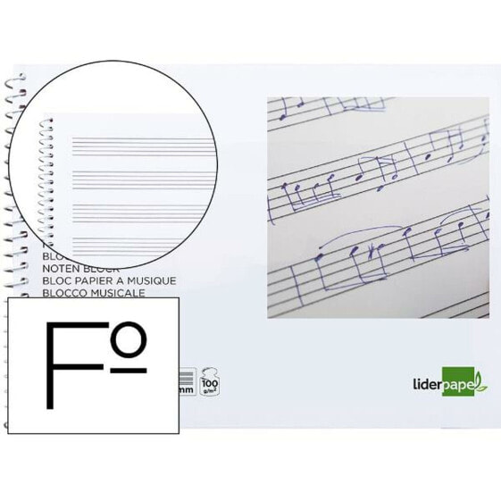 Music pad Liderpapel BM02 White 20 Sheets