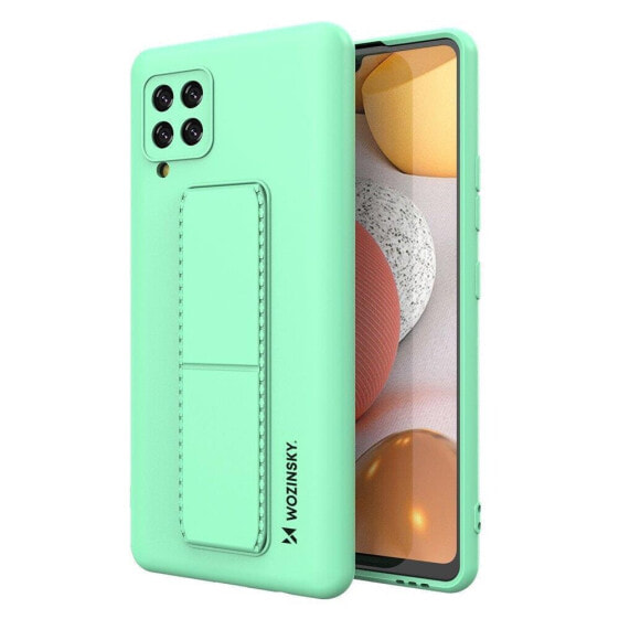 Silikonowe etui z podstawką etui Samsung Galaxy A42 5G Kickstand Case miętowe