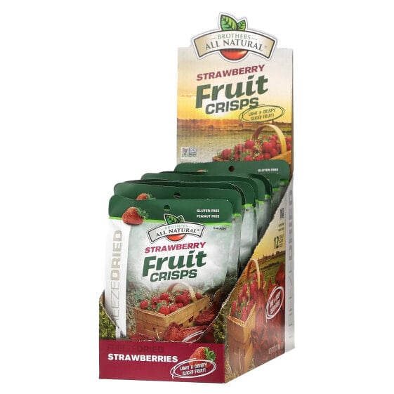 Fruit Crisps, Strawberry, 12 Single-Serve Bags, 0.26 oz (7.5 g) Each