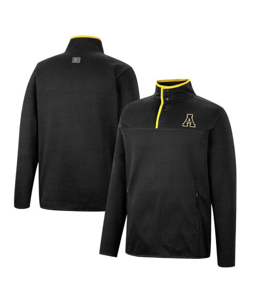 Men's Black Appalachian State Mountaineers Rebound Quarter-Snap Jacket