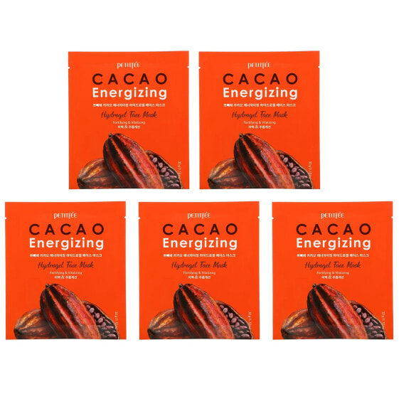 Cacao Energizing Hydrogel Beauty Face Mask, 5 Pack, 1.12 oz (32 g)