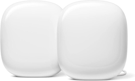 Google Nest Wifi Pro - White - 2x2 - Mesh router - 408.7 m² - Tri-band (2.4 GHz / 5 GHz / 6 GHz) - Wi-Fi 6E (802.11ax)