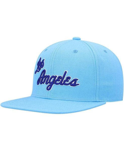 Men's Powder Blue Los Angeles Lakers Hardwood Classics MVP Team Ground 2.0 Fitted Hat