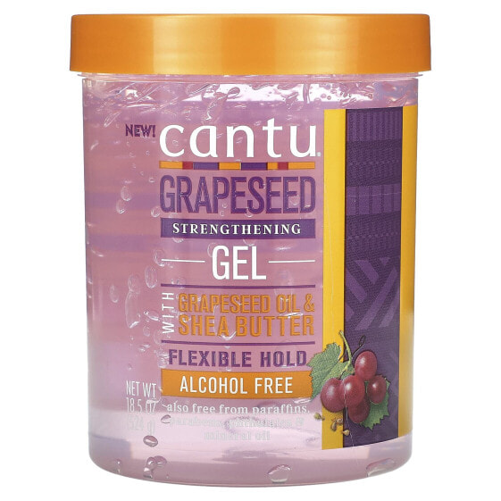 Grapeseed Strengthening Gel, Flexible Hold, Alcohol Free, 18.5 oz (524 g)