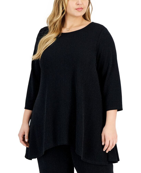 Plus Size Shiny Swing Top, Created for Macy's