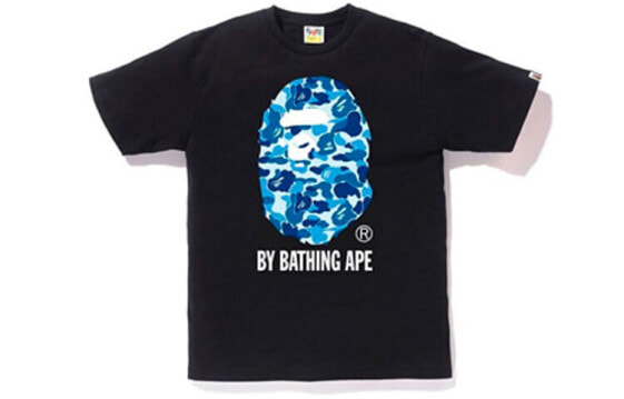 BAPE Abc By Bathing Tee 蓝迷彩大猿人头短袖T恤 男女同款 黑色 送礼推荐 / Футболка BAPE Abc By Bathing Tee T BAPE19SS-003