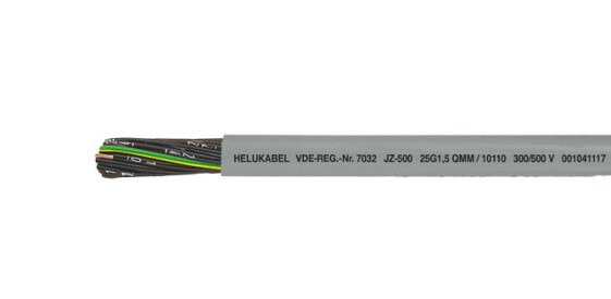 Helukabel JZ-500, Low voltage cable, Grey, Polyvinyl chloride (PVC), Polyvinyl chloride (PVC), Cooper, 5G1.5