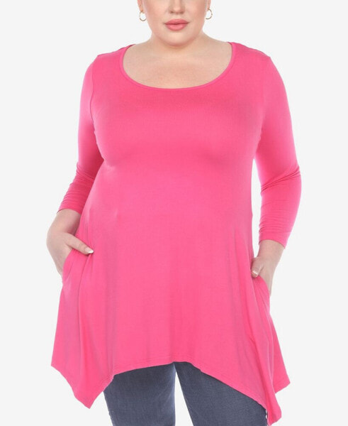 Plus Size Makayla Scoop Neck Tunic Top