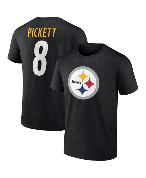 Men's Kenny Pickett Black Pittsburgh Steelers Player Icon Name and Number T-shirt
