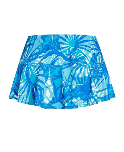 Plus Size Swim Print Skirt