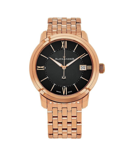Часы Alexander Macedon Rose Gold Black 40mm Watch