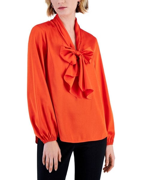 Women's Bow-Tie Long-Sleeve Blouse, Created for Macy's