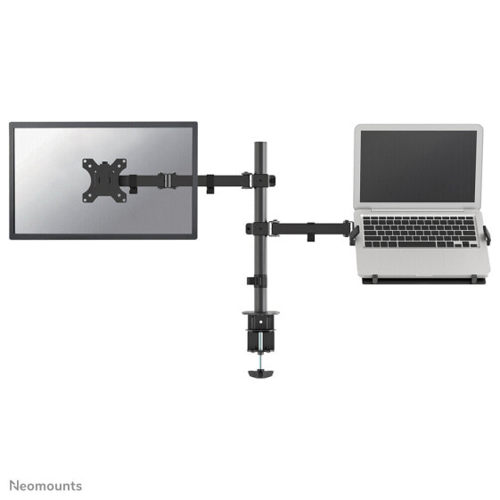 Кронштейн NewStar monitor/laptop desk mount - Clamp/Bolt-through - 8 kg - 25.4 cm (10") - 81.3 cm (32") - 100 x 100 mm - Black