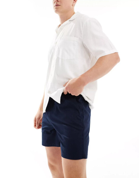 Jack & Jones chino shorts with drawstring waist shorts in navy