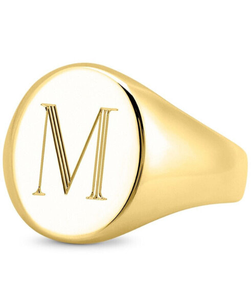 Initial Signet Ring in 14K Gold-Plated Sterling Silver