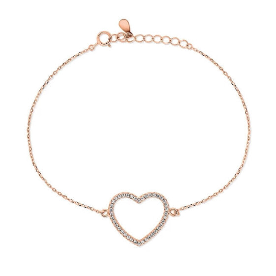 Charming bronze bracelet with heart BRC22R