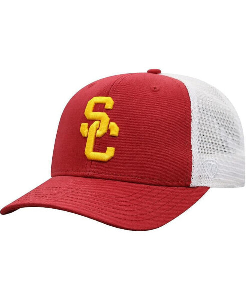 Men's Cardinal, White USC Trojans Trucker Snapback Hat