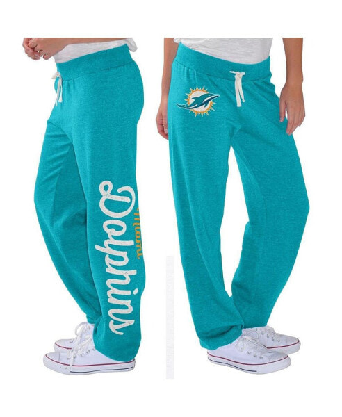 Women's Aqua Miami Dolphins Scrimmage Fleece Pants