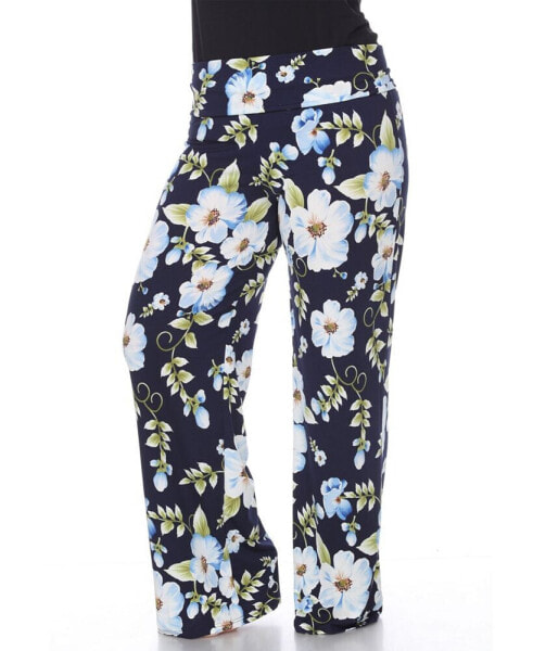 Plus Size Floral Wide Leg Palazzo Pants