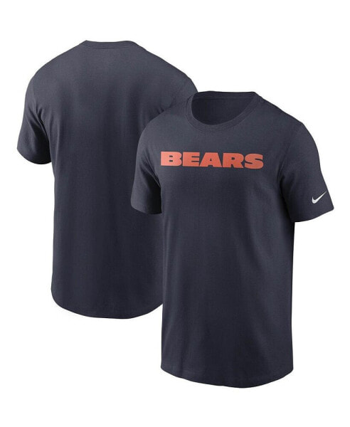 Men's Navy Chicago Bears Team Wordmark T-shirt