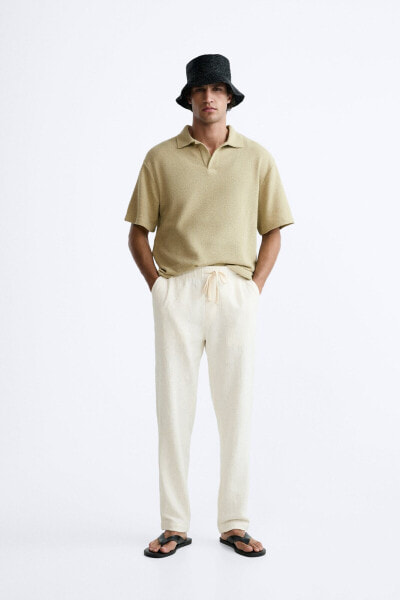 Textured rustic trousers