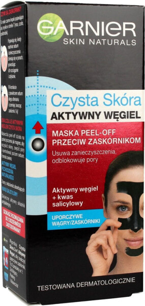 Garnier Maseczka do twarzy Czysta Skóra Aktywny Węgiel oczyszczająca 50ml