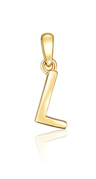 Minimalist gold-plated letter "L" pendant SVLP0948XH2GO0L