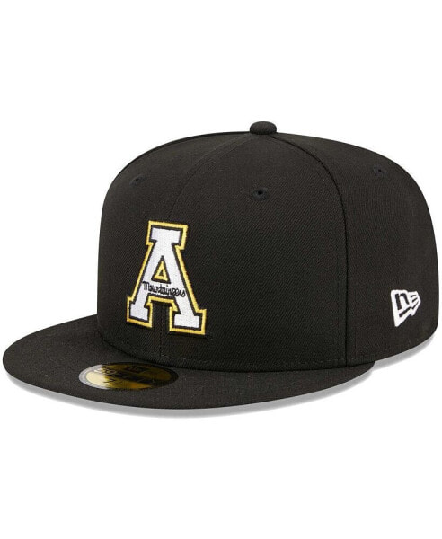 Men's Black Appalachian State Mountaineers Evergreen 59FIFTY Fitted Hat