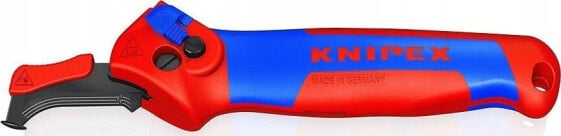 Knipex KNIPEX stripping knife 16 50 145 SB, stripping/stripping tool (red/blue, with ratchet function)