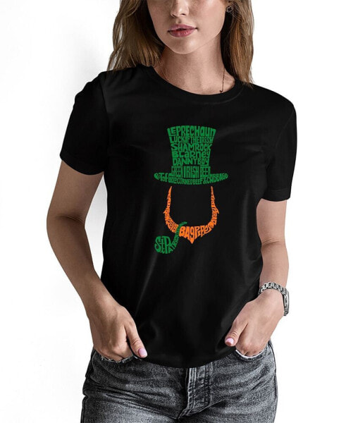 Women's Leprechaun Word Art Crew Neck T-shirt