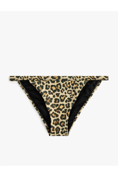 Leopar Desenli Slip Bikini Altı