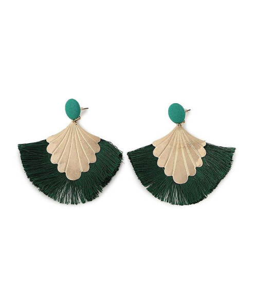 Women's Gold Tassel Drop Earrings