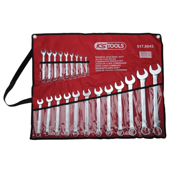 KS TOOLS Ring Spanner-Set Angled 21 Pieces 6-32 mm