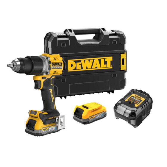 DeWALT Akku-Schlagbohrschrauber DCD805E2T 18V mit 2x 1,7 Powerstack Akkus, Lader, T-STAK