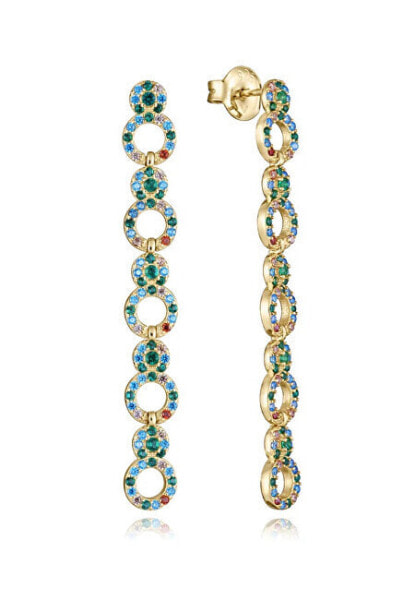 Luxury gold-plated dangling earrings Elegant 15120E100-39