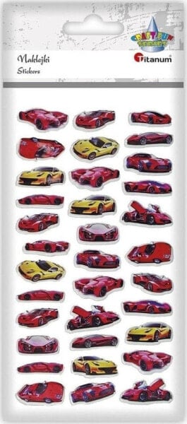 Детский набор наклеек для спортивных автомобилей Titanum 34 шт