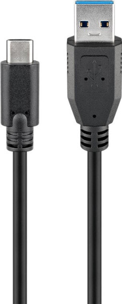 Wentronic 44712 - 1 m - USB A - USB C - USB 3.2 Gen 1 (3.1 Gen 1) - 5000 Mbit/s - Black