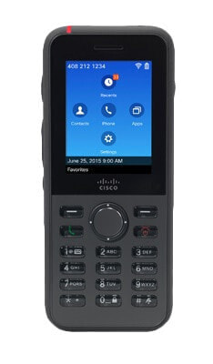 Cisco 8821 - IP mobile phone - Black - IP67 - 54 Mbit/s - 2.412 - 2.472 - 5.180 - 5.240 - 5.260 - 5.320 - 5.500 - 5.700 - 5.745 - 5.825 GHz - Digital