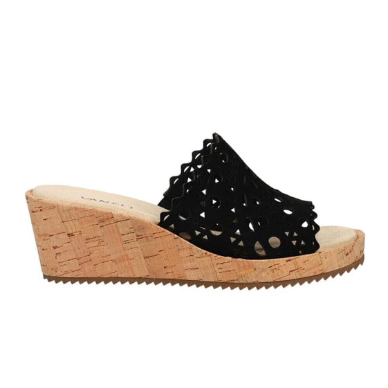 VANELi Cammie CutOuts Cork Wedge Womens Black Casual Sandals CAMMIE-312599