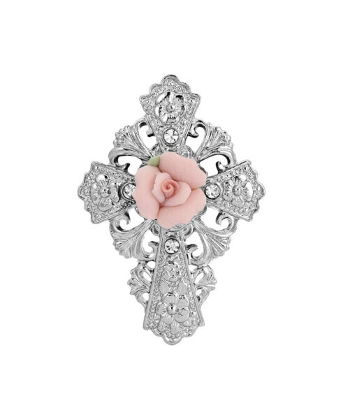 Брошь Symbols of Faith Porcelain Rose
