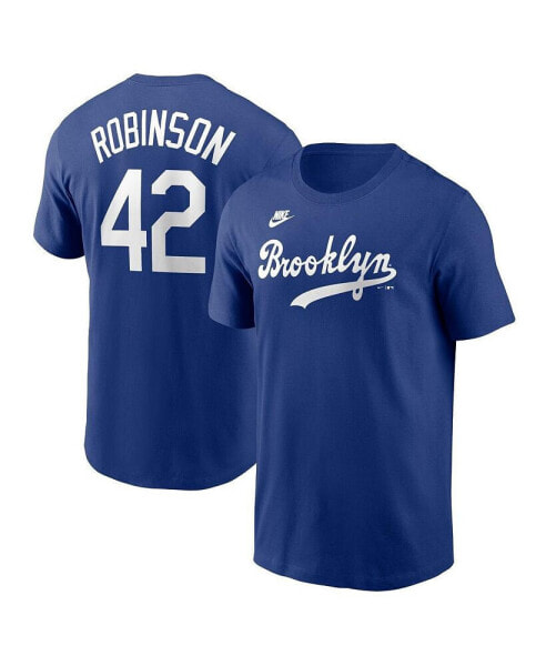 Men's Jackie Robinson Royal Brooklyn Dodgers Cooperstown Collection Fuse Name Number T-Shirt