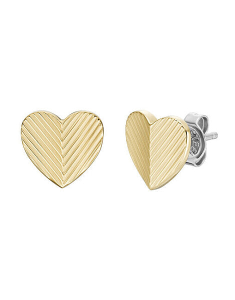 Delicate gold-plated heart earrings Harlow JF04654710