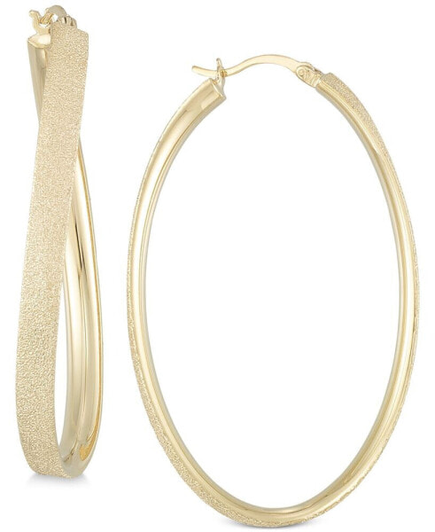 Simone I Smith Satin-Finished Hoop Earrings in 18k Gold over Sterling Silver