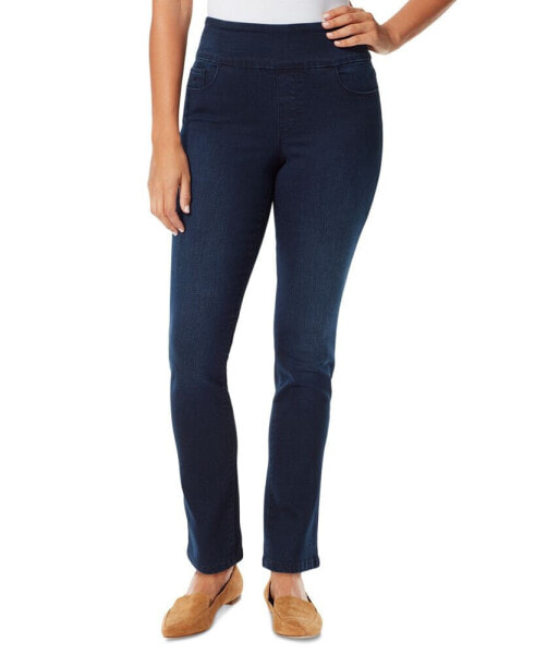 Petite Amanda High Rise Slim-Fit Pull-On Jeans