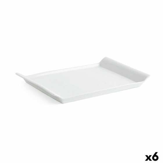 поднос для закусок Quid Gastro Fresh 26 x 18 cm Керамика Белый (6 штук)