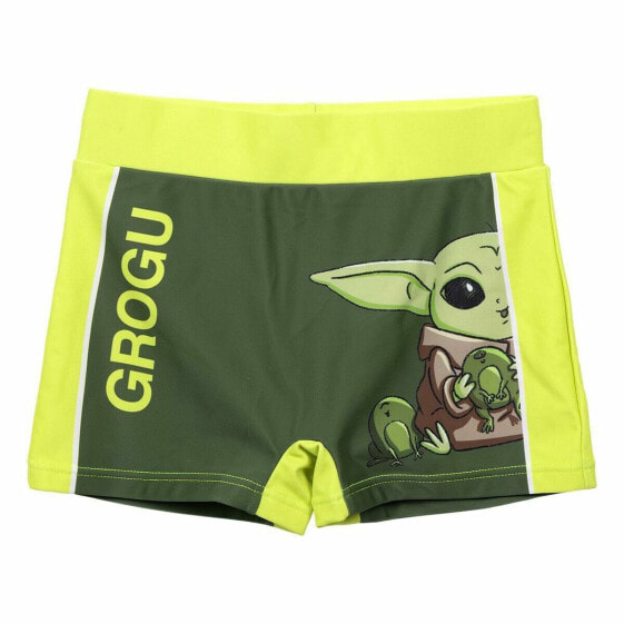 Boys Swim Shorts The Mandalorian Green