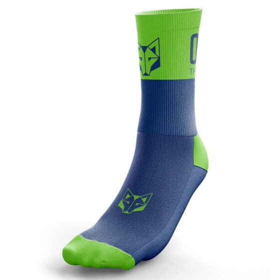 OTSO Multi-sport Medium Cut Electric Blue/fluor Green socks