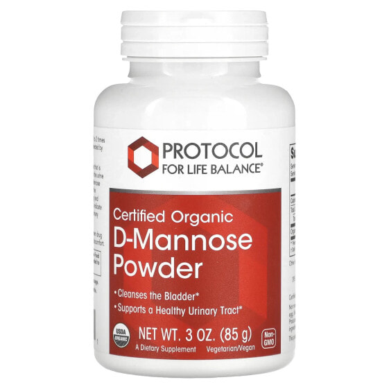 Витамин для женского здоровья, Protocol For Life Balance Certified Organic D-Mannose Powder, 85 г